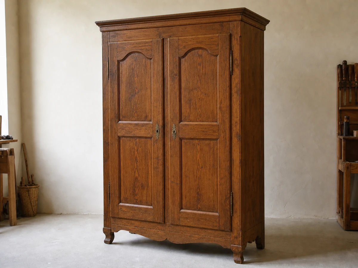 Simulation illustrative de la même armoire après une restauration fidèle